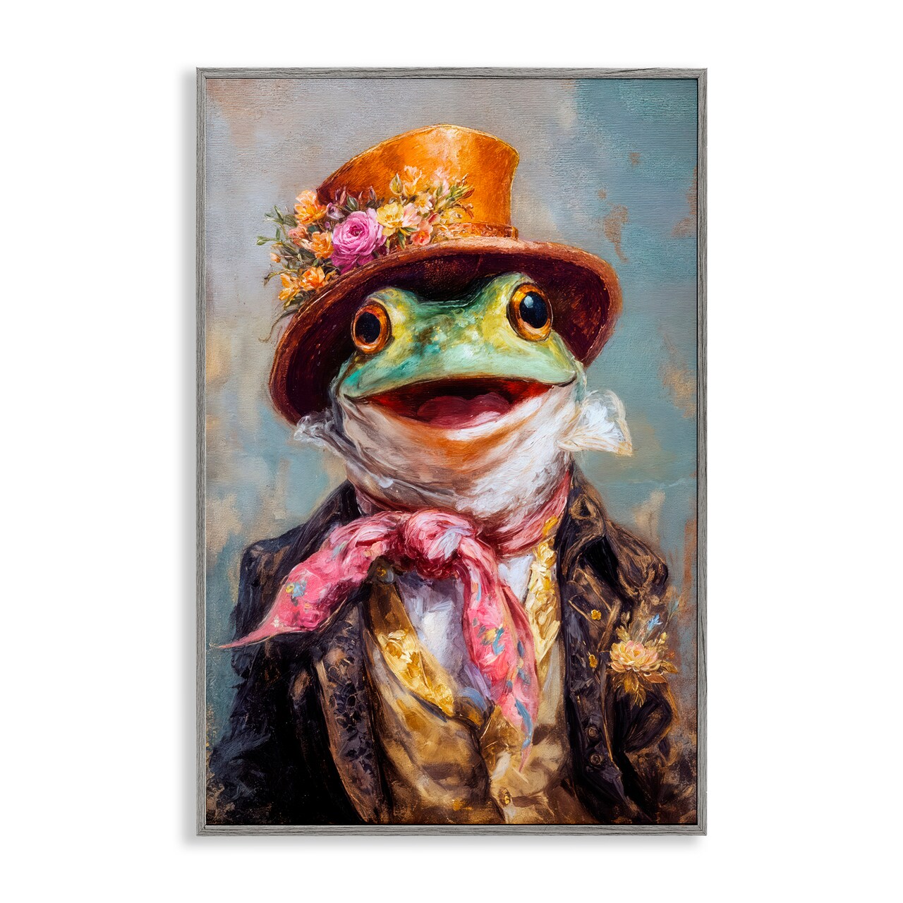 Stupell Industries Victorian Frog Portrait Framed Giclee, design by Wumples